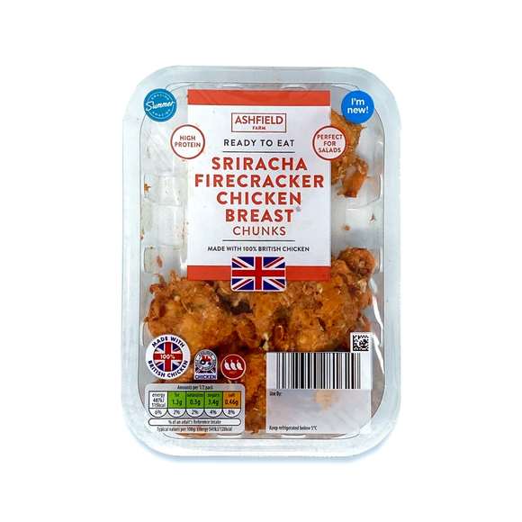 Ashfield Farm Sriracha Firecracker Chicken Breast Chunks 180g